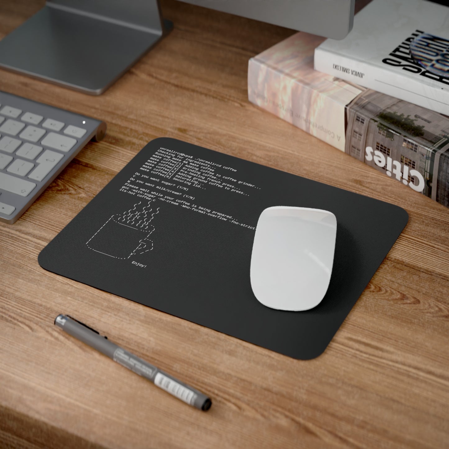 Mouse Pad - UnrealIRCd Makes Coffee Print