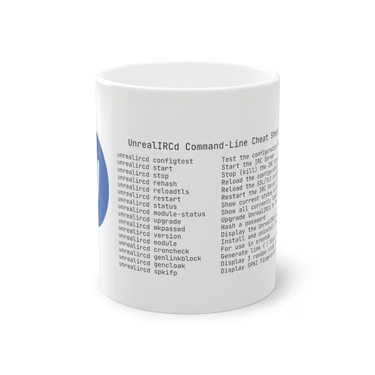 Mug - UnrealIRCd Command-Line Cheat Sheet Mug