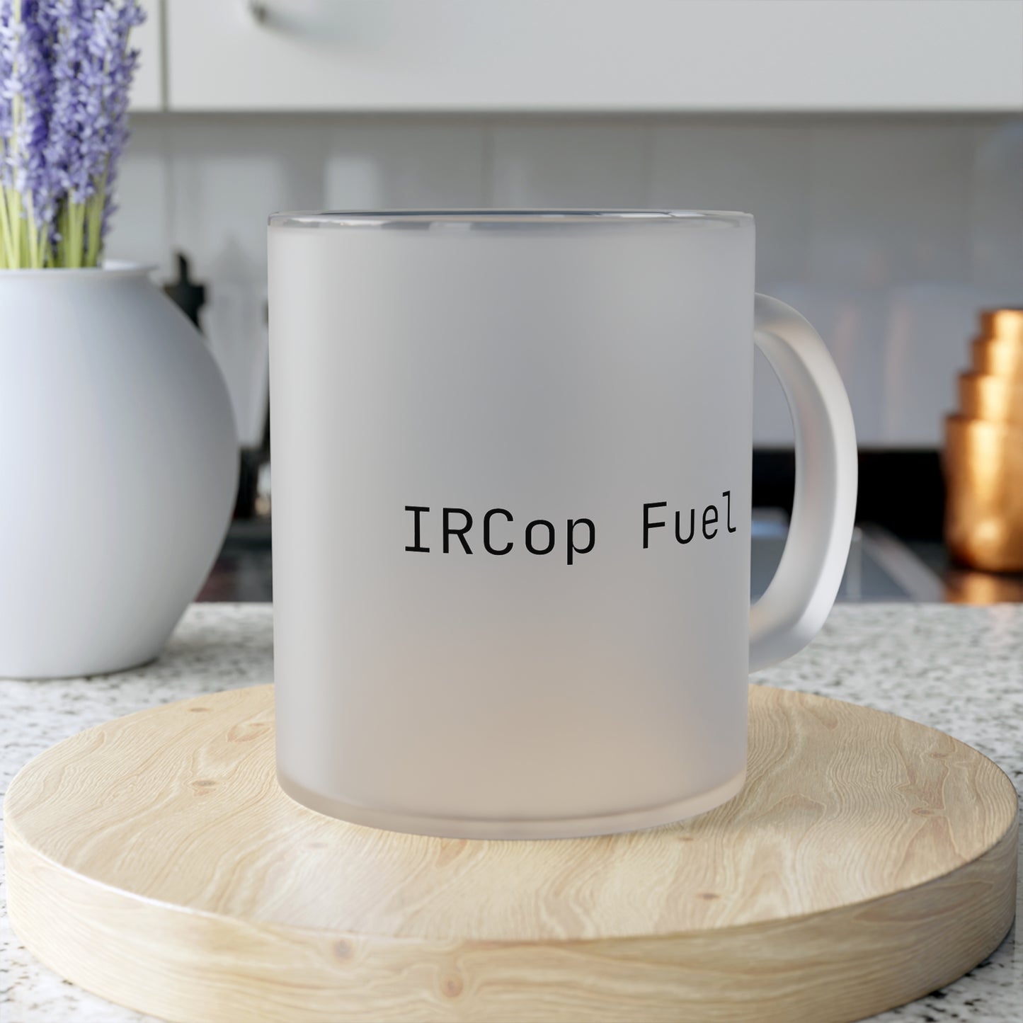 Mug - UnrealIRCd "IRCop Fuel" Frosted Glass